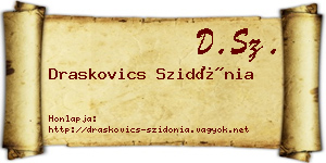 Draskovics Szidónia névjegykártya